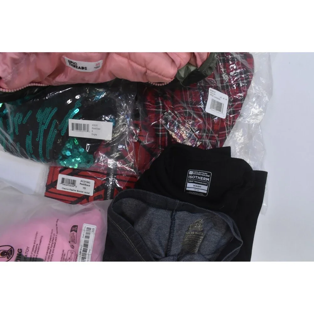 Wholesale Bulk Lot Of 13 Girls Size Small 6/7 Mixed Season Tops Bottoms Dresses